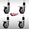 Service Caster 4'' SS Black Poly Swivel 1-3/4'' Expanding Stem Caster Set Total Lock Brake, 4PK SCC-SSEXTTL20S414-PPUB-BLK-134-4 - alternate 2